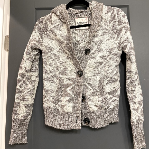 Good Condition - Garage Knitted Sweater Hoodie - Size Small - Picture 2 of 4